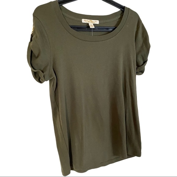 Lauren Ralph Lauren Spring Classic Women Olive Gold Hardware Top Sz LP NWT - Picture 1 of 9